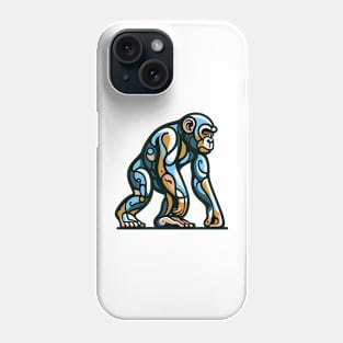 Pop art monkey illustration. cubism illustration of monkey Phone Case