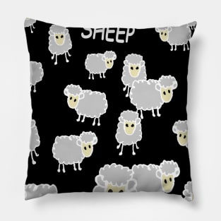 counting sheep, white Pillow