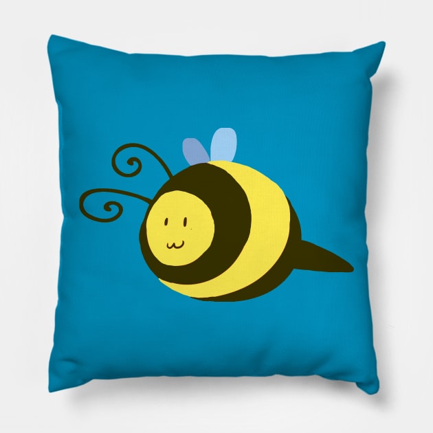 Cat Face Bumblebee Pillow by saradaboru