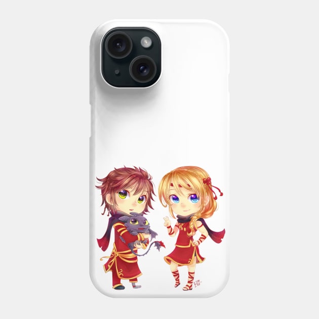 chibi Hiccup and Astrid Phone Case by ibahibut