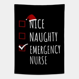 Nice Naughty Emergency Nurse Christmas List Tapestry