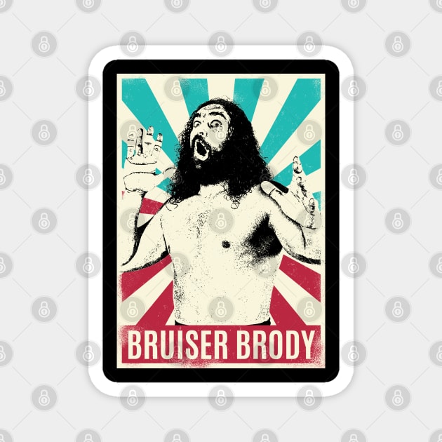 Vintage Retro Bruiser Brody Magnet by Bengkel Band