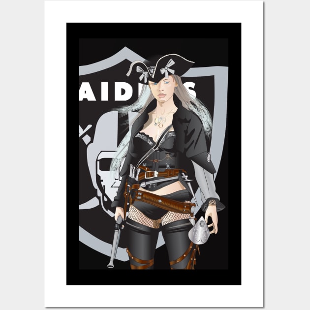 las vegas raiders pirate - Raiders Football - Posters and Art 