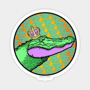 Mardi Gras Gator King Magnet