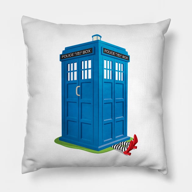 Worlds Collide Pillow by SeeMikeDraw