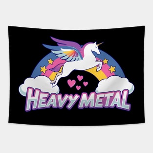 Funny Heavy Metal Unicorn Tapestry