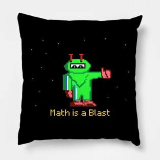 Math Is A Blast - Retro 8bit Videogame Pillow