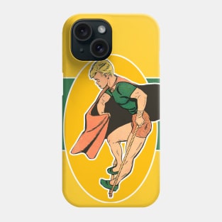 Blond boy in cape Phone Case