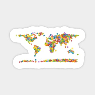 Alphabet World Magnet