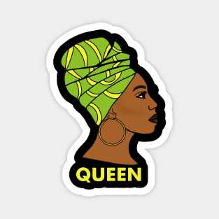 Afro African Queen Black History Melanin Magnet