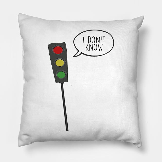 Traffic Light I don't know - inspired by Death By A Thousand Cuts by Taylor Swift Pillow by tziggles