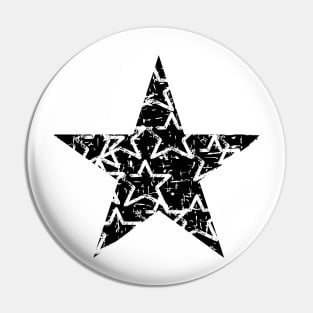 Distressed Black Stars Pin