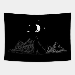 Howling at the moon Tapestry