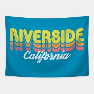 Retro Riverside California Tapestry