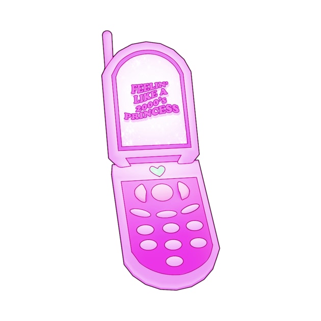 Flip Phone Y2K Princess Purple by VelvepeachShop