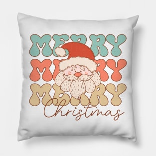 Merry Merry Merry Christmas paws Pillow