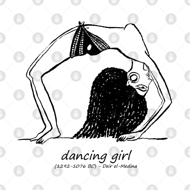 Dancing girl egyptian ostracon II by Aidi Riera