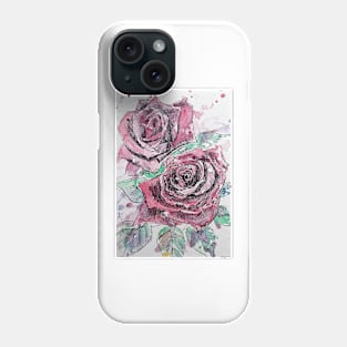 Red Rose Watercolor Painting Phone Case