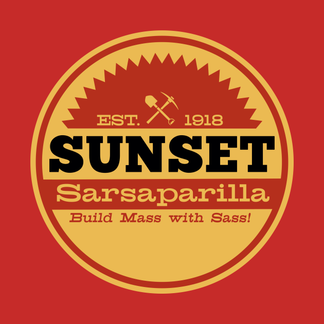 Disover Vintage Sunset Sarsaparilla Logo - Sunset Sarsaparilla - T-Shirt