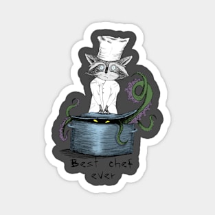 raccoon chef Magnet