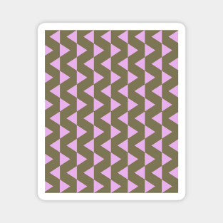 Olive and Lilac Geometric Magnet