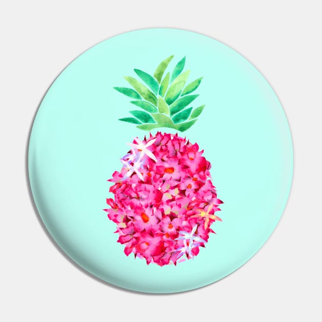 Fuchsia Pineapple Pin by AmayaBrydon