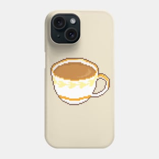 Chai Tea Cup Pixel Art (Outlined) Phone Case