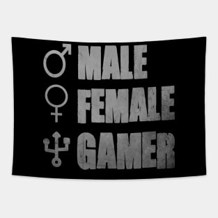 MALE FEMALE GAMER Tapestry