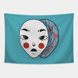 Overthinking Japanese Face Tapestry