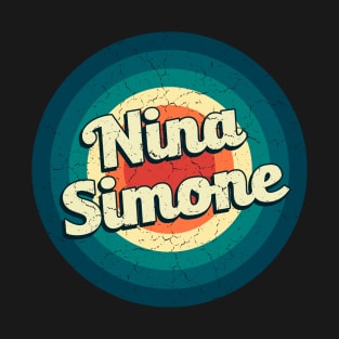 Graphic Nina Name Retro Vintage Circle T-Shirt