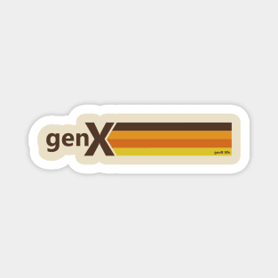 Gen X Retro Stripes Magnet