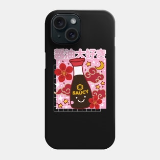 Kawaii Soy Sauce Cute I Love Shoyu Japanese Cartoon Anime Phone Case