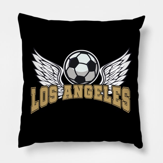 Los Angeles Soccer Pillow by JayD World