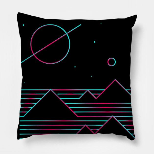 Landscape Space From Titan Pillow by Sachpica