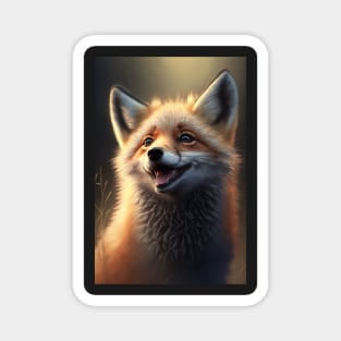 Cool portrait of a cute Fox Magnet