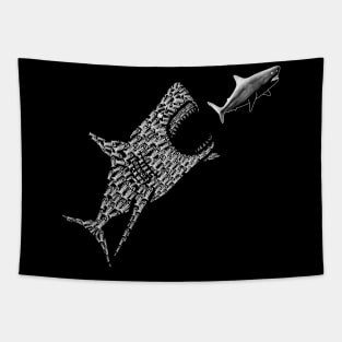 Shark Fish Ocean Rebellion Together Comic Art Funny Politics Eat Tapestry