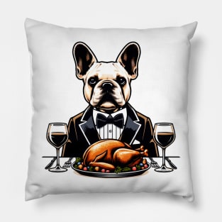 French Bulldog Thanksgiving Pillow