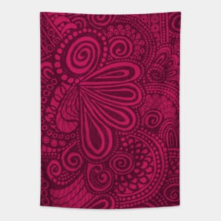 Magenta Swirly Chaos Tapestry