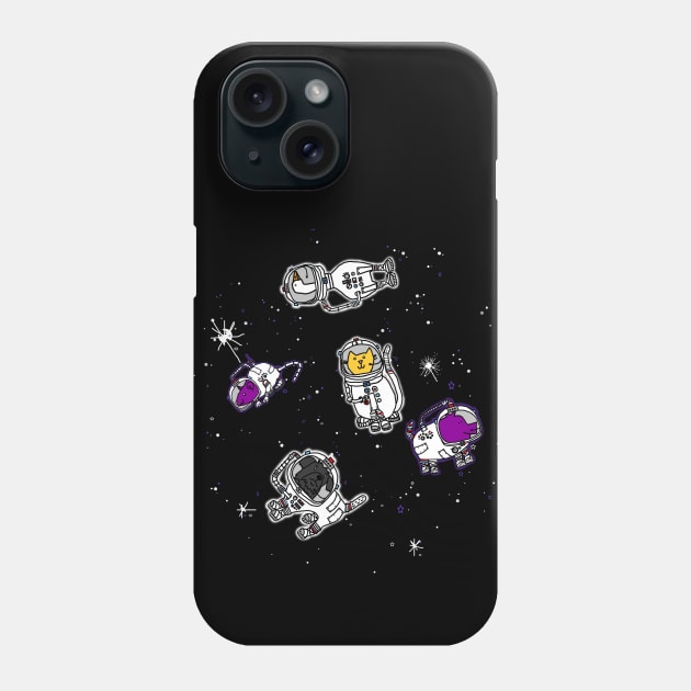 Space Crew 2420 Out There Social Distancing Phone Case by ellenhenryart