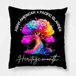 Asian American Pacific Islander Heritage Colorful Tree Pillow