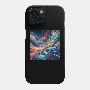 Flowing liquid creates vibrant wave pattern design Phone Case