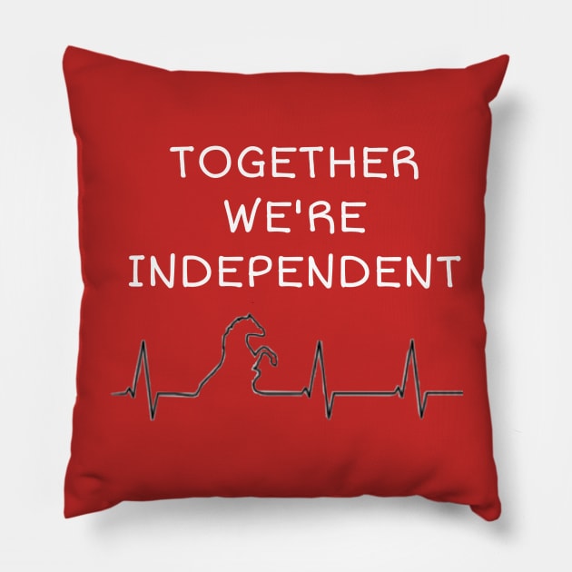 Together We're Independent - Horse Pillow by FlirtyTheMiniServiceHorse