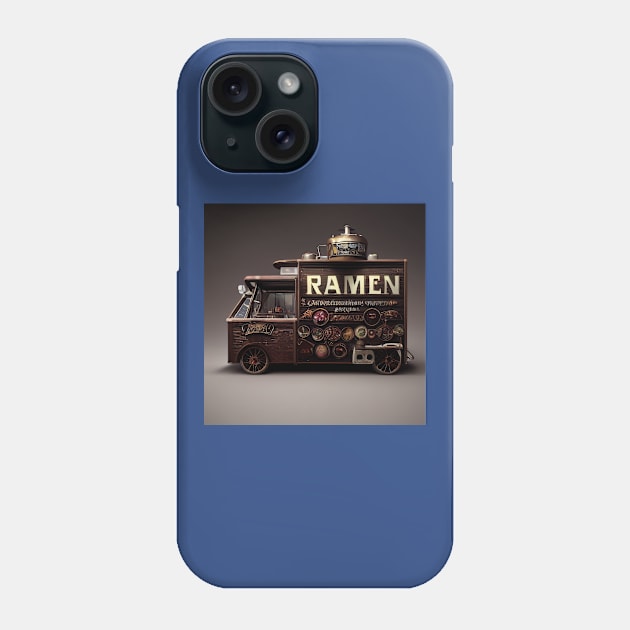 Steampunk Tokyo Ramen Food Truck Phone Case by Grassroots Green