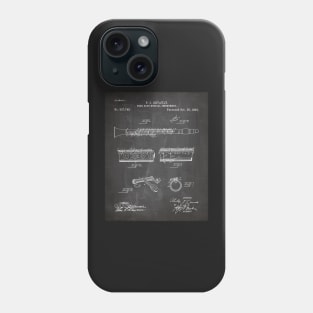 Clarinet Patent - Musician Classical Music Art - Black Chalkboard Phone Case