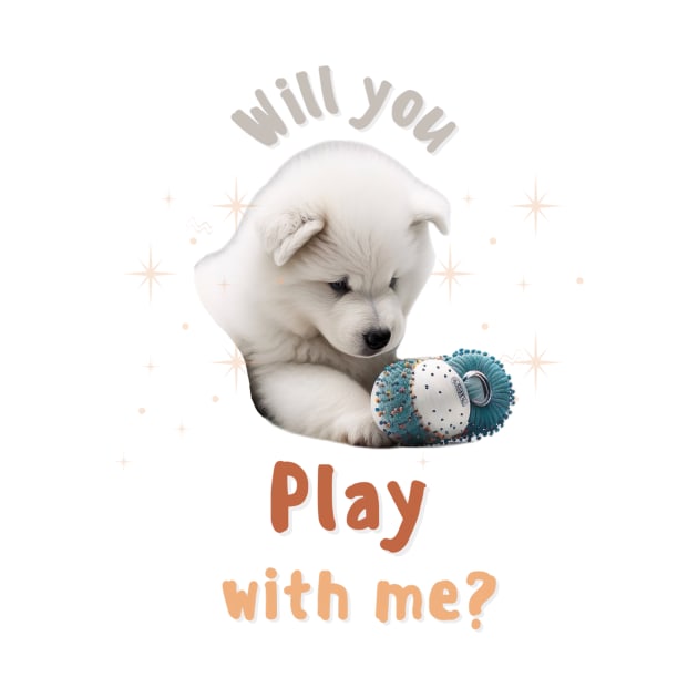 Samoyed, Play with me, the most adorable puppy dog by HSH-Designing