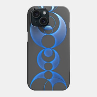 Blue Phases of The Moon Phone Case