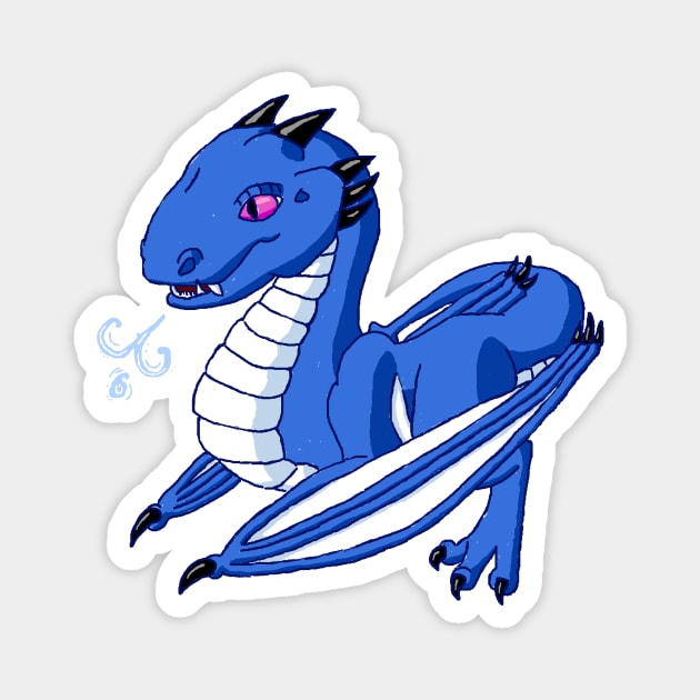 Baby Wyvern - Ice Magnet by PewterKat