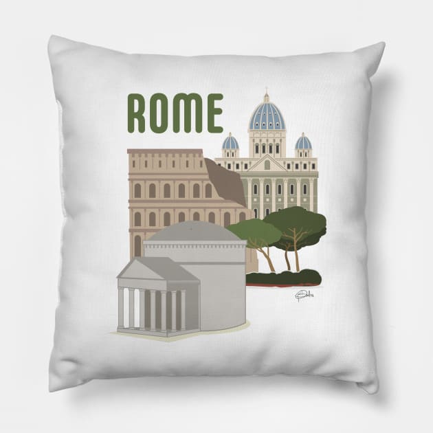 City of Rome Pillow by PatrickScullin