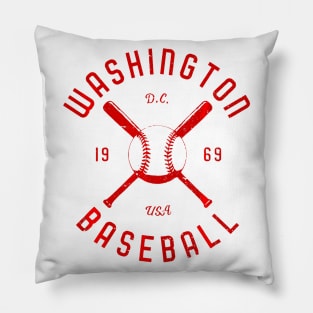 Washington Baseball distressed Pillow