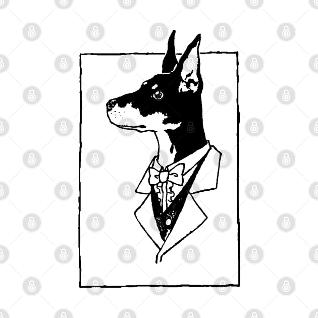 Dobermans Man Gentleman Blk by ebayson74@gmail.com